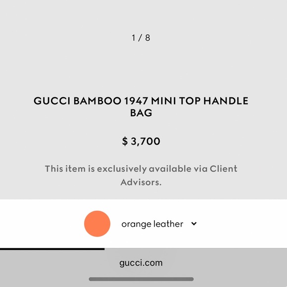 GUCCI BAMBOO 1947 MINI TOP HANDLE
BAG - Picture 10 of 16